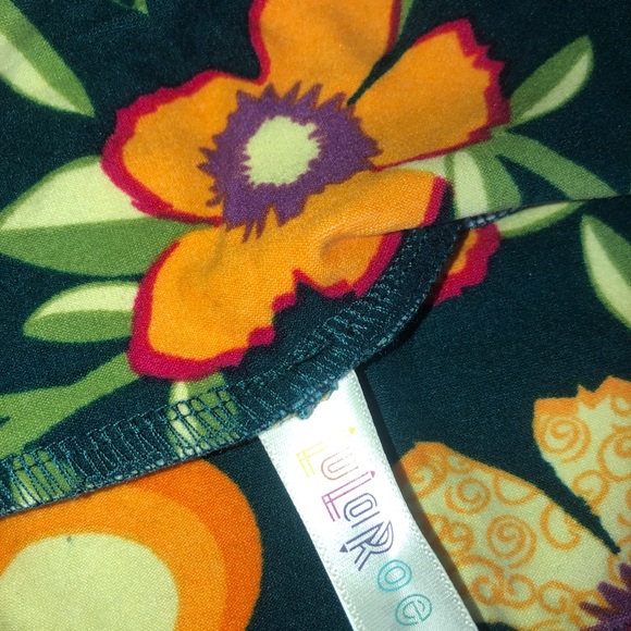 NWOT LulaRoe Floral Leggings - Picture 3 of 5